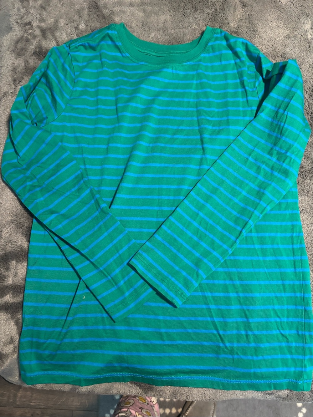 NWOT- Hanna Andersson Green & Teal Striped Long Sleeve Tee